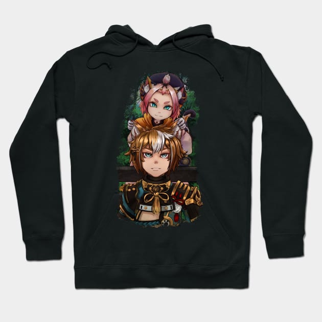 Diona and Gorou Hoodie by Itselfsearcher
